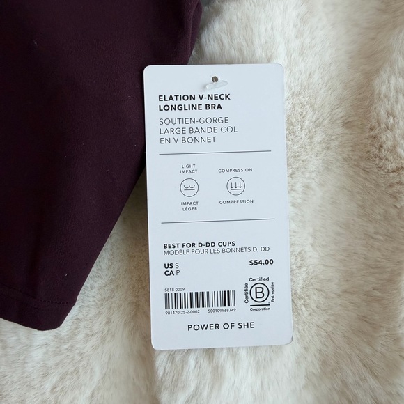 🆕 Athleta | Elation V-Neck Longline Bra - Size S. - Picture 6 of 8